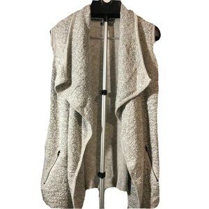 Olivia Sky Open Front Waterfall Sweater Vest Wool Blend Women’s M Medium